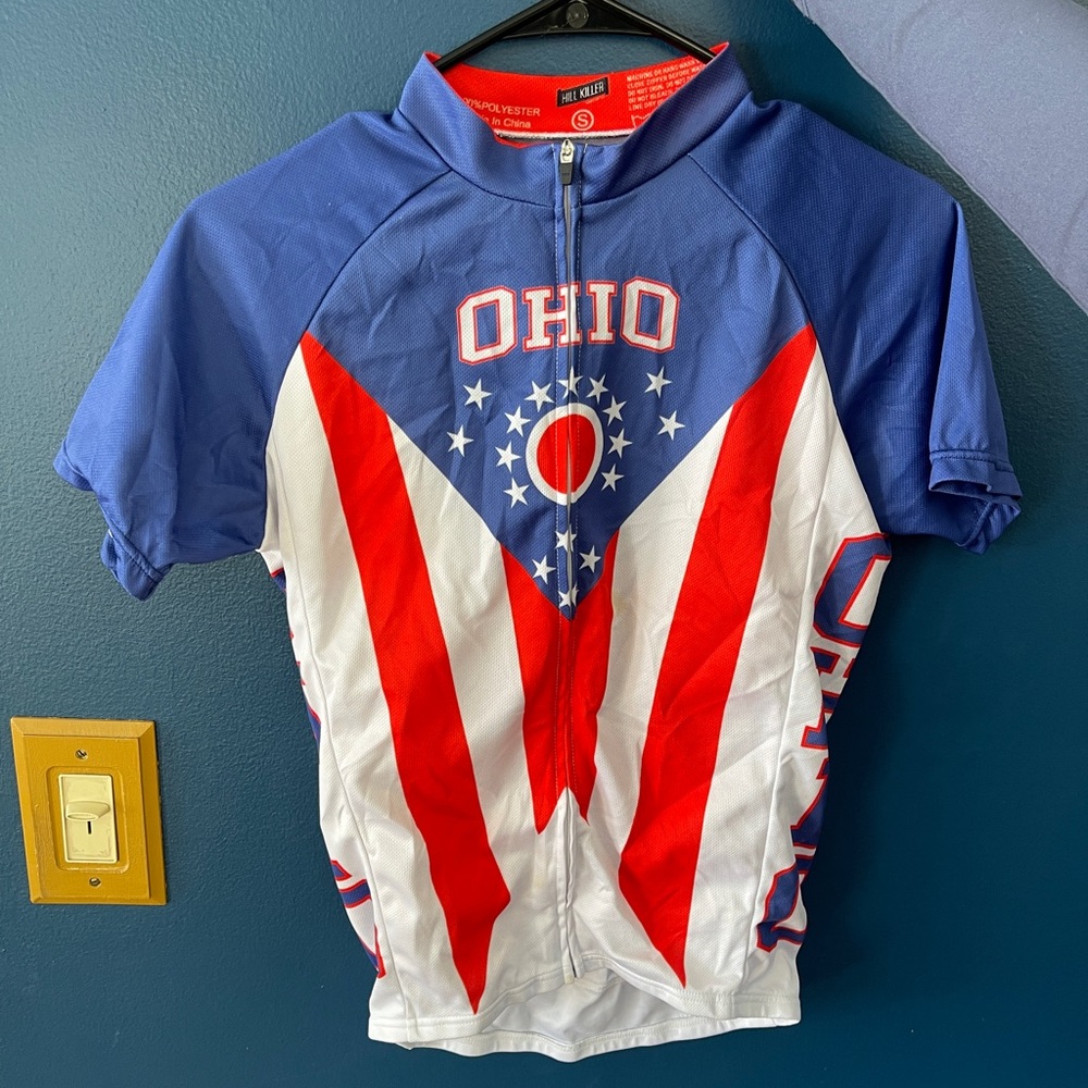 Men’s Ohio Cycling Jersey - Blue, Red, White
